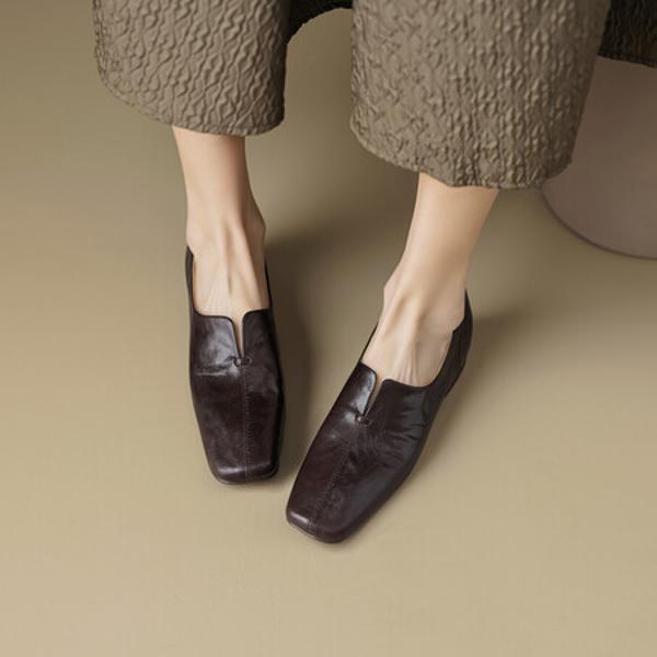 Handcrafted Leather Women’s Shoes: Elegant Luxury(EcqiH-2621)