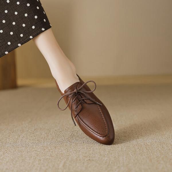 Elegant Handmade Leather Women's Shoes: Luxury Craftsmanship & Quality(EcqiH-2639)