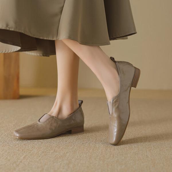 Elegant Handmade Genuine Leather Women's Shoes: Luxury Craftsmanship(EcqiH-2693)