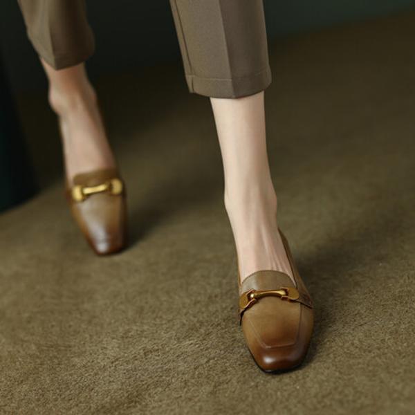 Handcrafted Luxury Leather Women’s Shoes: Elegant Craftsmanship(EcqiHL-452)