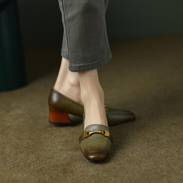 Handcrafted Luxury Leather Women’s Shoes: Elegant Craftsmanship(EcqiHL-452)