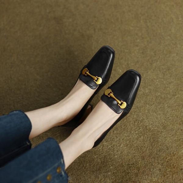 Handcrafted Luxury Leather Women’s Shoes: Elegant Craftsmanship(EcqiHL-452)