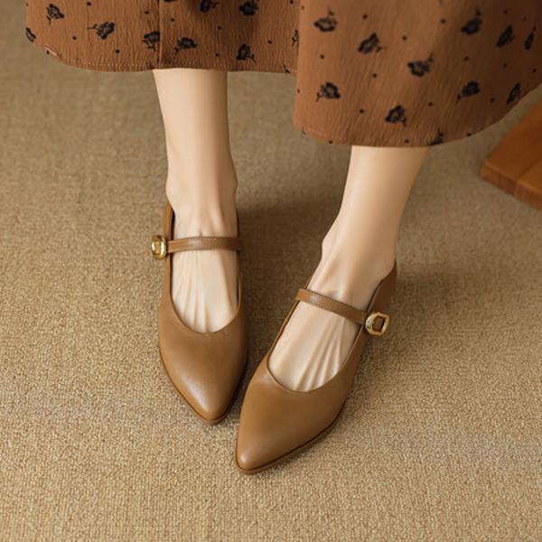 Handcrafted Luxury Leather Women’s Shoes – Elegant Craftsmanship and Quality(EcqiH-2718)