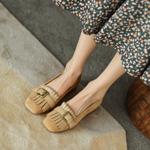 Handcrafted Genuine Leather Women's Shoes: Exquisite Craftsmanship & Timeless Elegance(EcqiHL-892)