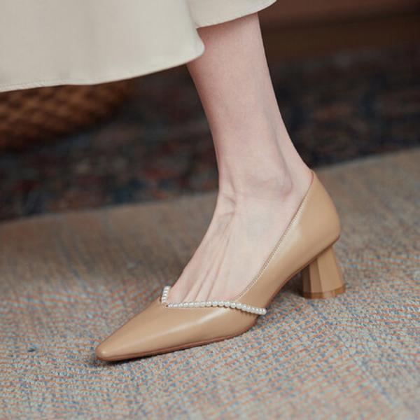 Elegance in Handcrafted Genuine Leather Women's Shoes(EcqiT-2061)