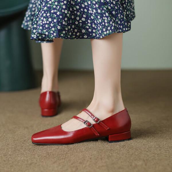 Handcrafted Genuine Leather Women's Shoes - Elegant Luxury Quality(EcqiH-1739)