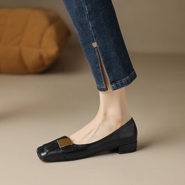 Luxury Handcrafted Genuine Leather Women's Shoes: Elegance in Every Stitch(EcqiH-1820)