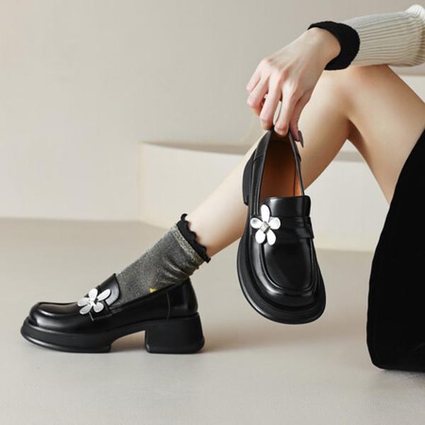 Elegant Handcrafted Leather Women's Shoes of Premium Quality(EcqiH-929)