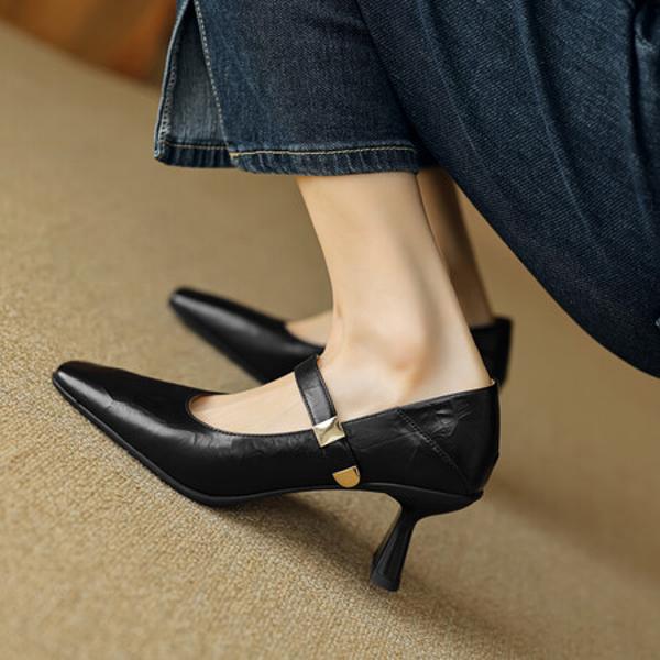 Handcrafted Luxury Leather Women's Shoes: Elegance in Every Stitch(EcqiHL-2795)