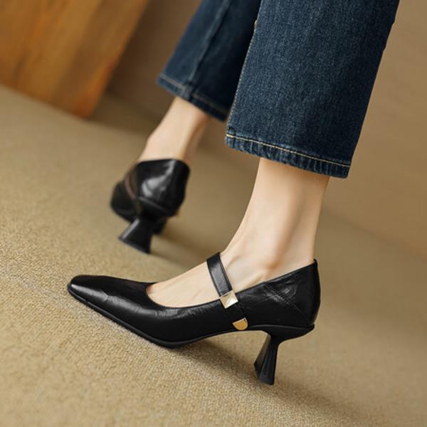 Handcrafted Luxury Leather Women's Shoes: Elegance in Every Stitch(EcqiHL-2795)