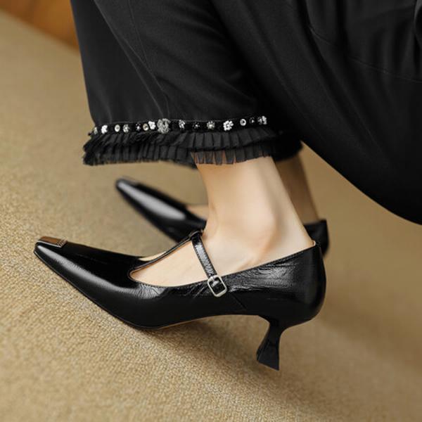 Timeless Elegance: Handcrafted Genuine Leather Women's Shoes of Luxury Quality(EcqiHL-2792)