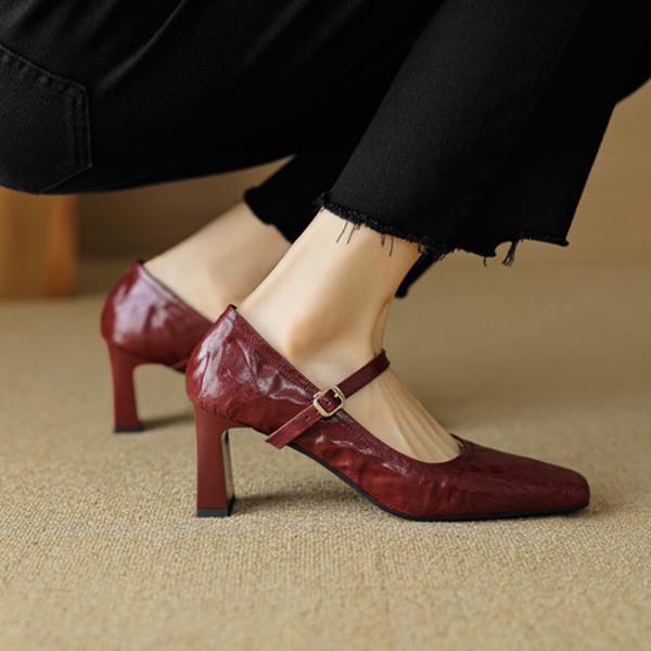 Handcrafted Genuine Leather Women's Shoes: Luxurious Elegance Redefined(EcqiH-2735-G)