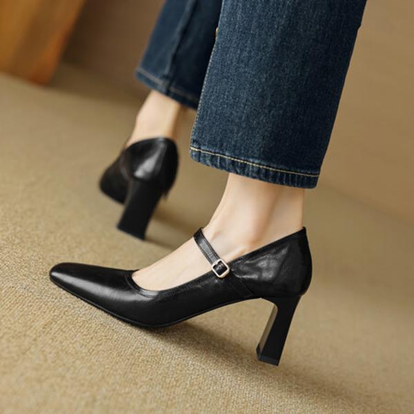 Handcrafted Genuine Leather Women's Shoes: Luxurious Elegance Redefined(EcqiH-2735-G)