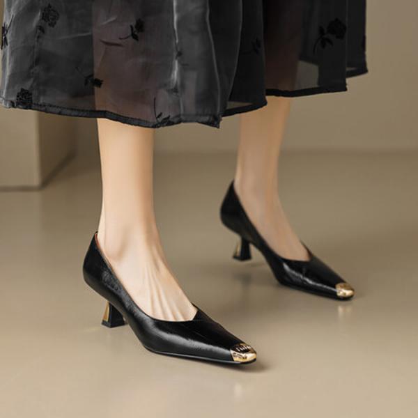 Luxury Handmade Genuine Leather Women's Shoes: Craftsmanship Redefined(EcqiHL-2815)