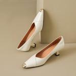 Luxury Handmade Genuine Leather Women's Shoes: Craftsmanship Redefined(EcqiHL-2815)