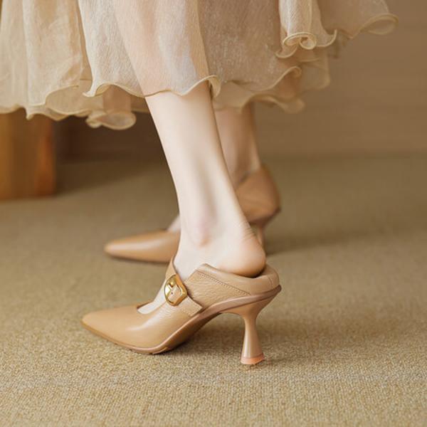 Handcrafted Luxurious Leather Women's Shoes: Elegant Artistry & Quality(EcqiHL-2731)