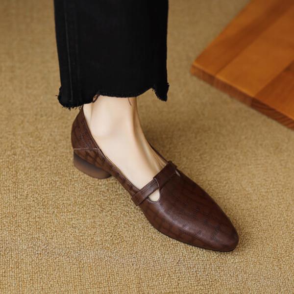 Handcrafted Luxury Genuine Leather Women's Shoes - Elegant Craftsmanship(EcqiH-2850)