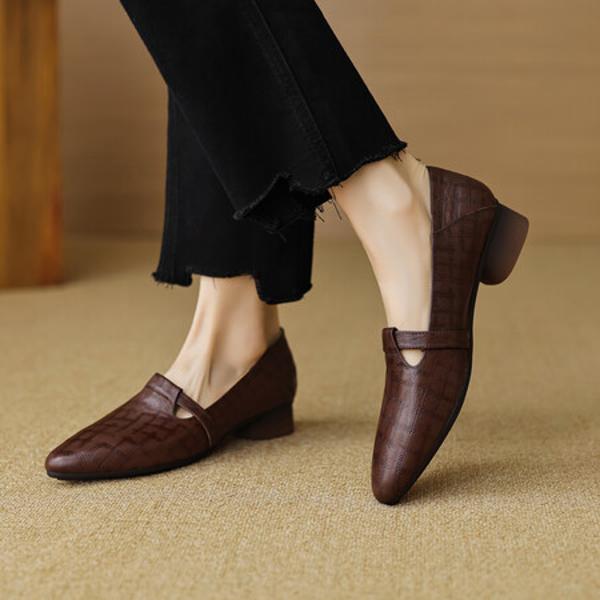Handcrafted Luxury Genuine Leather Women's Shoes - Elegant Craftsmanship(EcqiH-2850)