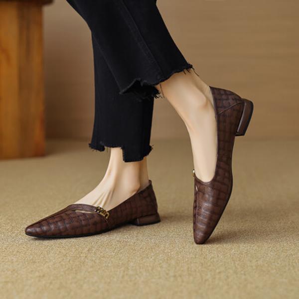 Handcrafted Genuine Leather Women's Shoes: Luxury, Elegant Craftsmanship(EcqiH-2852)