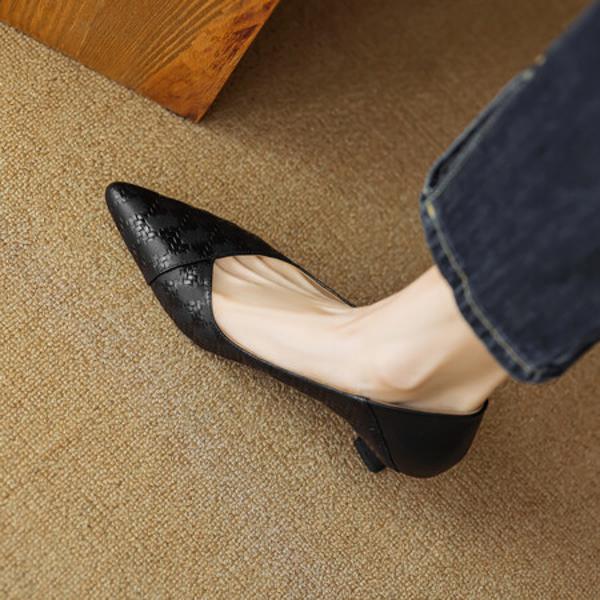 Elegant Handcrafted Leather Women's Shoes: Luxury & Quality Craftsmanship(EcqiH-2858)