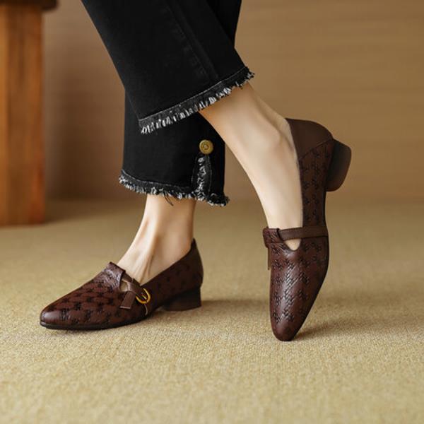 Exquisite Handmade Leather Women’s Shoes: Luxury Craftsmanship and Elegance(EcqiH-2866)