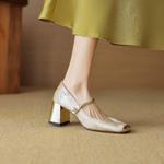 Handcrafted Leather Women's Shoes: Elegant Craftsmanship & Luxury Quality(EcqiH-3010)