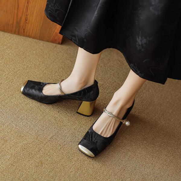 Handcrafted Leather Women's Shoes: Elegant Craftsmanship & Luxury Quality(EcqiH-3010)