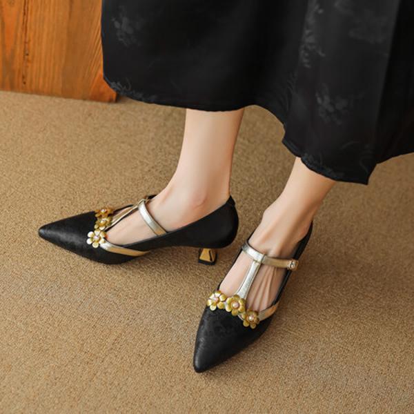 Handcrafted Genuine Leather Women's Shoes: Elegant Luxury with Superior Craftsmanship(EcqiH-3088)