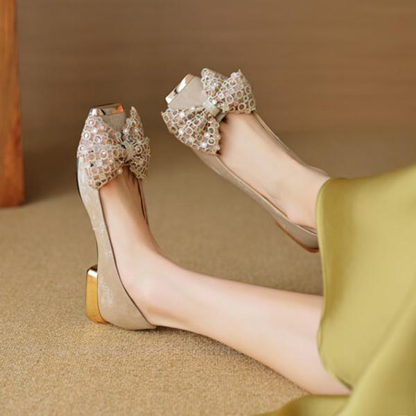 Exquisite Handmade Leather Women's Shoes: Luxurious Elegance(EcqiH-3126)