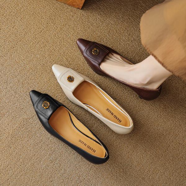 Handcrafted Luxe Leather Women's Shoes for Elegance(EcqiH-3288)