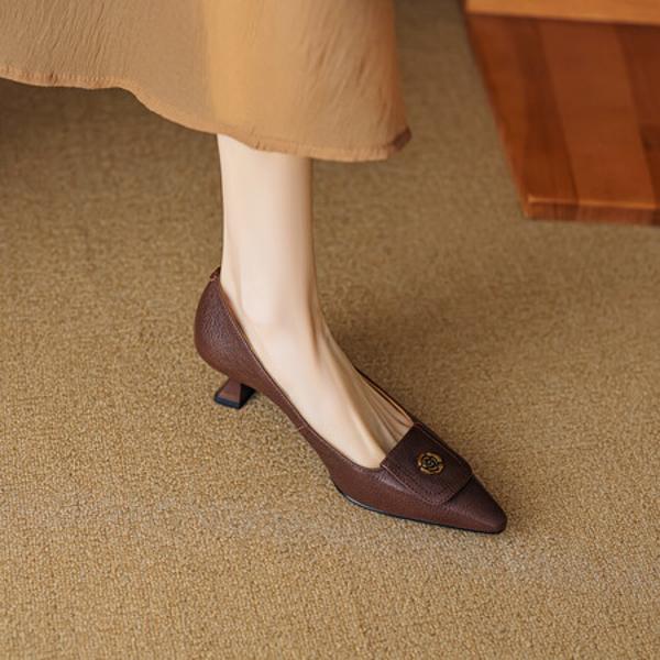 Handcrafted Luxe Leather Women's Shoes for Elegance(EcqiH-3288)