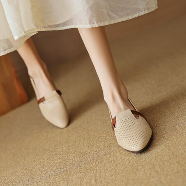 Exquisite Handmade Leather Women Shoes: Luxurious Craftsmanship and Elegance(EcqiH-3307)