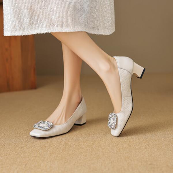 Handcrafted Genuine Leather Women's Shoes: Luxurious Elegance in Every Stitch(EcqiH-3622)