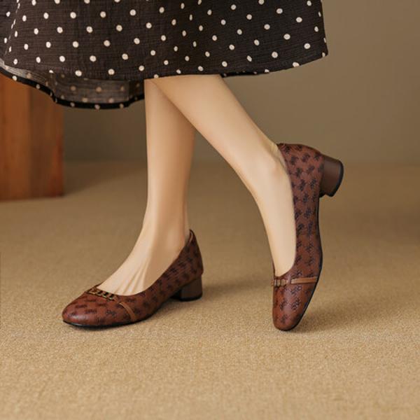 Elegant Handcrafted Genuine Leather Women's Shoes of Luxurious Quality(EcqiH-3626)