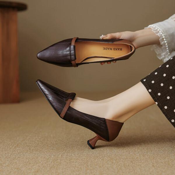 Elegant Handmade Leather Women's Shoes: Luxury Craftsmanship Redefined(EcqiH-3637)