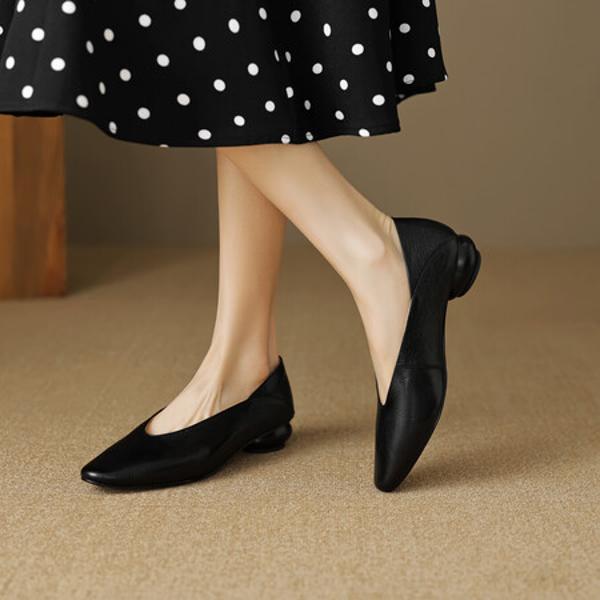 Elegant Handcrafted Leather Women's Shoes - Luxury Quality(EcqiHL-3670)