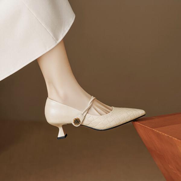 Elegantly Crafted Genuine Leather Women's Shoes: Luxury & Superior Quality(EcqiH-3665)