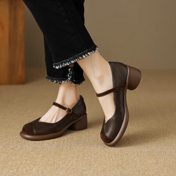 Handcrafted Luxury Leather Women's Shoes - Exquisite Elegance(EcqiH-3702)