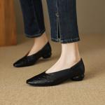 Handcrafted Genuine Leather Women's Shoes: Luxurious Elegance in Craftsmanship(EcqiHL-3712)