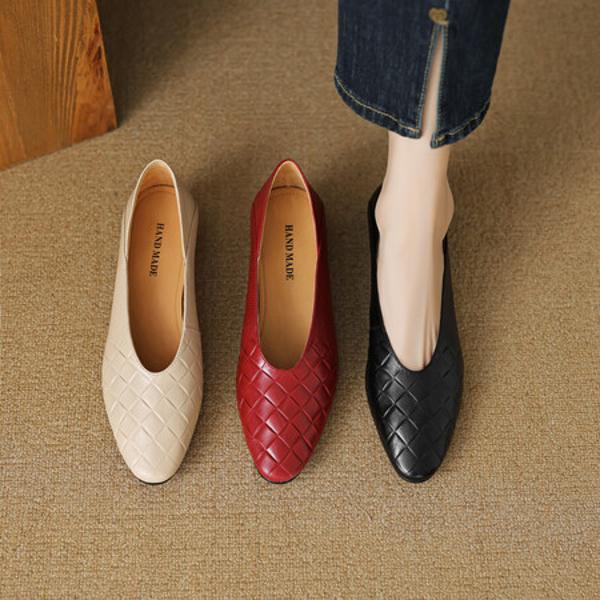 Handcrafted Genuine Leather Women's Shoes: Luxurious Elegance in Craftsmanship(EcqiHL-3712)