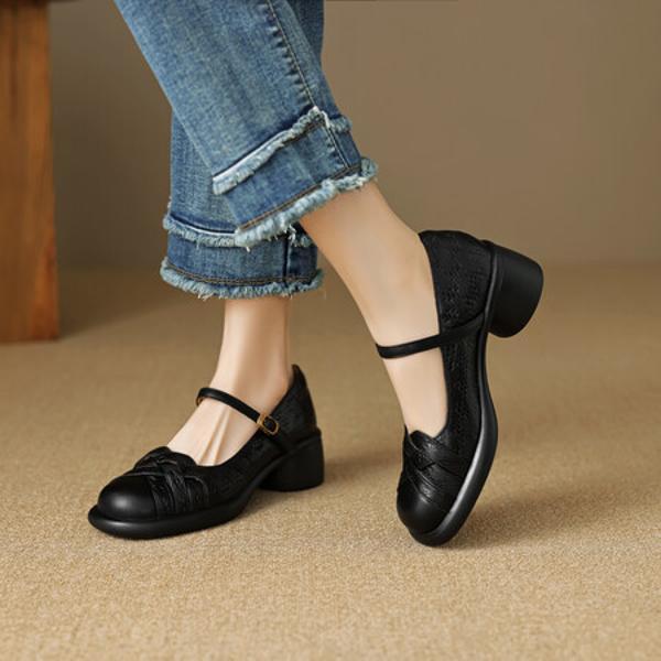 Elegant Handcrafted Leather Women’s Shoes - Luxurious Craftsmanship(EcqiH-3700)