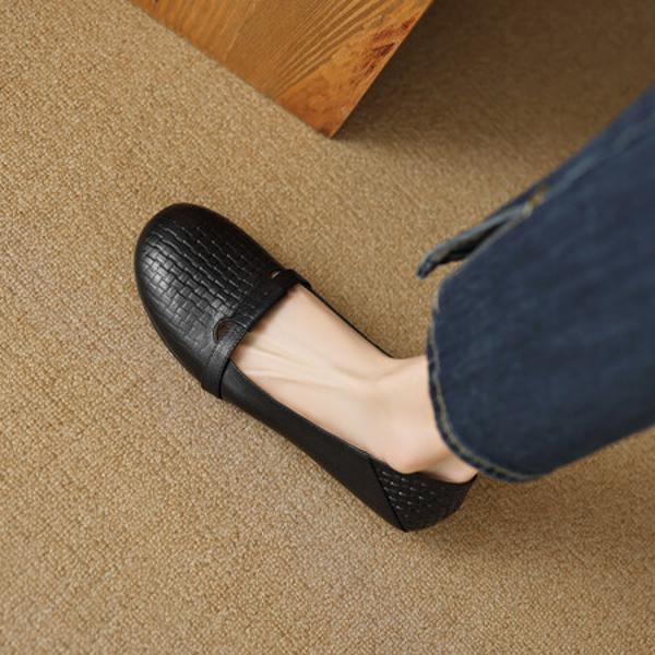 Handcrafted Leather Women's Shoes: Exquisite Elegance in Every Detail(EcqiHL-3715)