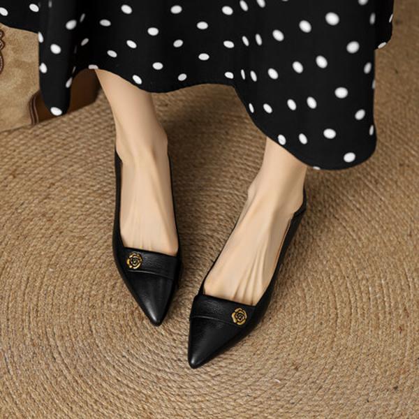 Elegant Handcrafted Leather Women's Shoes - Luxury Craftsmanship(EcqiH-3722)