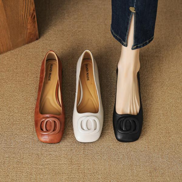 Elegant Handcrafted Leather Women's Shoes of Luxury(EcqiH-3730)