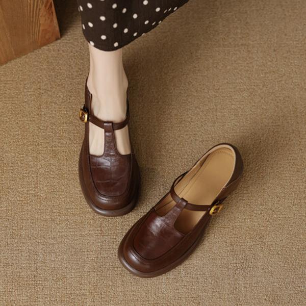 Handcrafted Leather Women's Shoes: Timeless Elegance(EcqiH-3768)