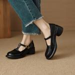 Handcrafted Leather Women's Shoes: Timeless Elegance(EcqiH-3768)