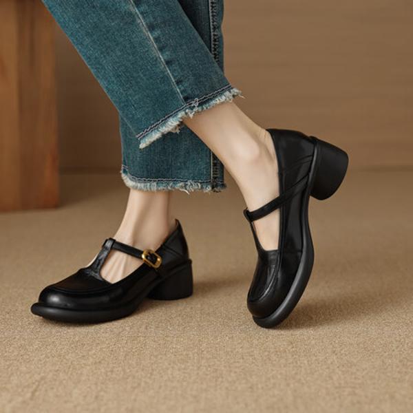 Handcrafted Leather Women's Shoes: Timeless Elegance(EcqiH-3768)