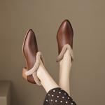 Handcrafted Luxury Genuine Leather Women's Shoes for Elegant Sophistication(EcqiH-2285)