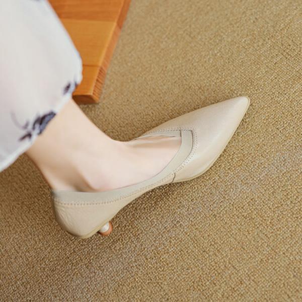 Handcrafted Genuine Leather Women's Shoes: Elegant Luxury Quality(EcqiHL-2791-Z)