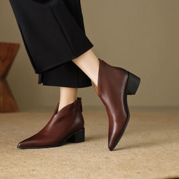 Handcrafted Luxury Leather Women's Shoes: Timeless Elegance and Quality(EcqiH-6115)